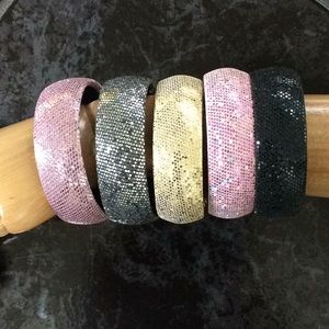 Bangles, 5pc Bracelets glitter bangles bundle NEW